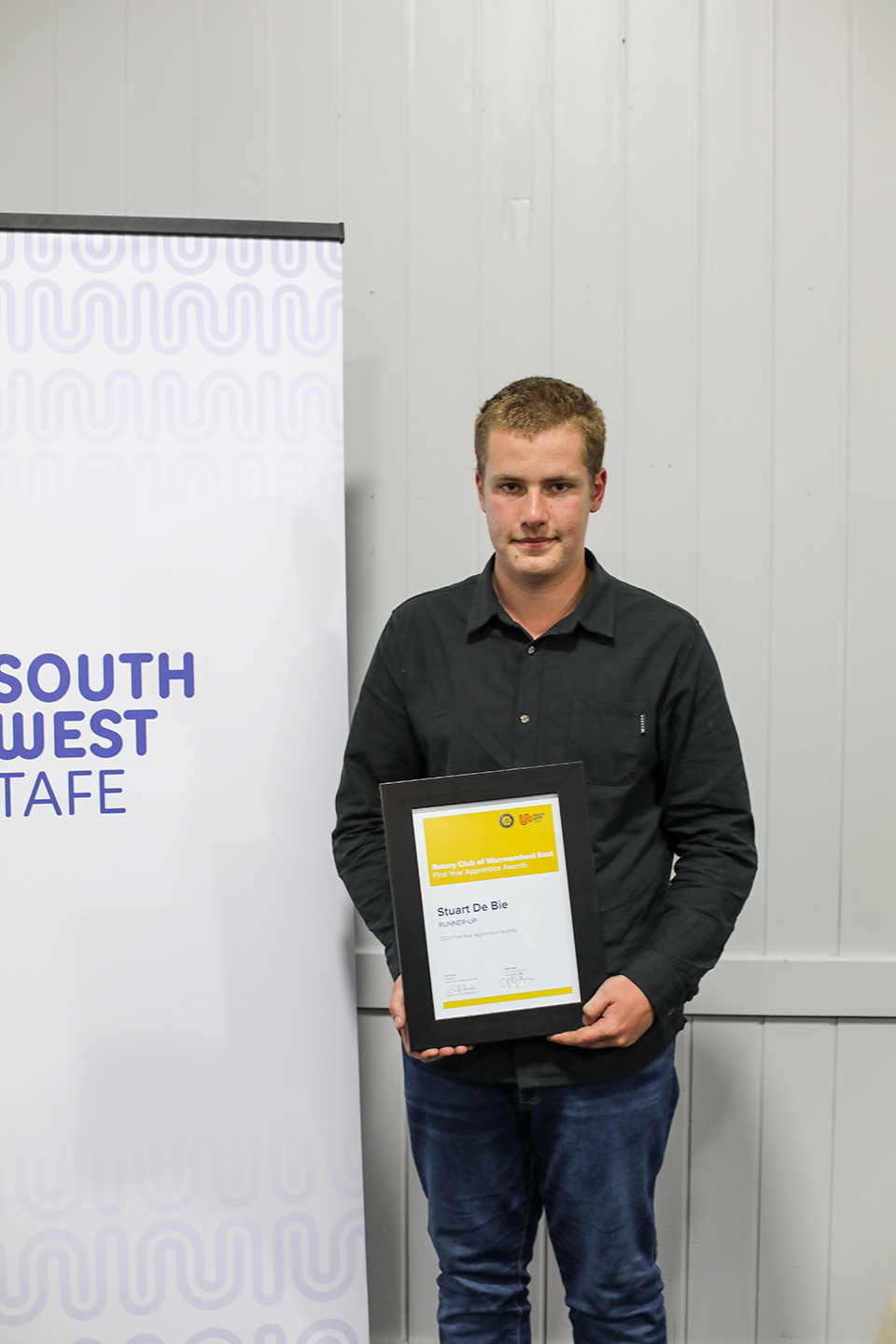 2021 Rotary Club of Warrnambool East First Year Apprentice Award runner-up, Stuart De Bie.